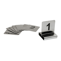 Table Number Set Stainless Steel 60x70mm Set of 11-20
