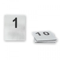 Table Number Set Stainless Steel 80x100mm Set of 1-10