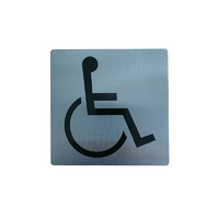 Washroom / Disabled Access Sign Stainless Steel 130 x 130mm
