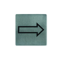 Arrow Sign Stainless Steel 130 x 130mm