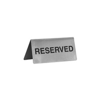 Reserved Sign 'A' Frame Stainless Steel 100x43mm