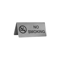 No Smoking Sign 'A' Frame Stainless Steel 100x43mm