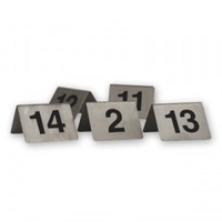 Table Numbers Set of 1-10 'A' Frame Stainless Steel 50x50mm