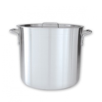 Stockpot with Cover Aluminium Reinforced Rim 140 Litre