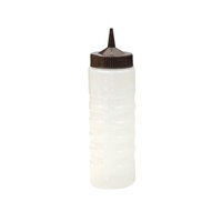 Cater-Rax Sauce Squeeze Bottle Clear with Brown Top 750ml