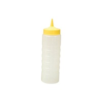 Cater-Rax Sauce Squeeze Bottle Clear with Yellow Top 750ml