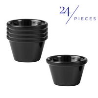 Ryner Melamine Round Ramekin Black 45ml Set of 24