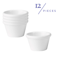 Ryner Melamine Round Ramekin White 45ml Set of 12