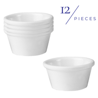 Ryner Melamine Round Ramekin White 60ml Set of 12