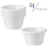 Ryner Melamine Round Ramekin White 90ml Set of 24