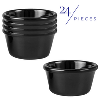 Ryner Melamine Round Ramekin Black 120ml Set of 24