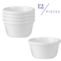 Ryner Melamine Round Ramekin White 120ml Set of 12