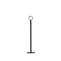 Table Number Stand Ring Clip Black 70mm Base 300mm