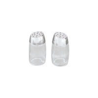 Salt & Pepper Shakers Chrome Plated and Glass 30mL