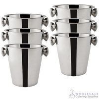 Wine Bucket Mirror Polished Stainless Steel 210mm Set of 6