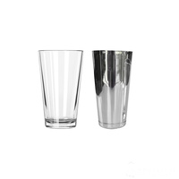 Boston Cocktail Shaker American Style 2 Piece Base & Glass Set
