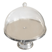 Cake Display Stand w Acrylic Dome Cover 330x175mm