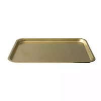 Vintage Servingware S/S Rectangular Tray 360mmx250mm Gold Pack of 6