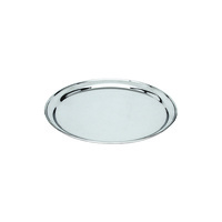 Platter / Tray Heavy Duty Stainless Steel Round with Rolled Edge 250mm