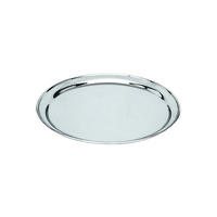 Platter / Tray Heavy Duty Stainless Steel Round with Rolled Edge 300mm
