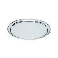 Platter / Tray Heavy Duty Stainless Steel Round with Rolled Edge 350mm