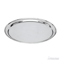Platter / Tray Heavy Duty Stainless Steel Round with Rolled Edge 400mm