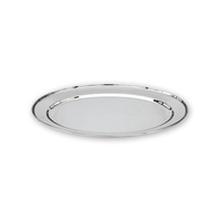 Platter Heavy Duty Stainless Steel Oval with Rolled Edge 200mm