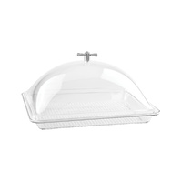 Alkan Zicco Rectangular Dome Clear Cover & Clear Tray 325x260mm