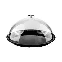 Alkan Zicco Round Dome Clear Cover & Black Tray 420mm