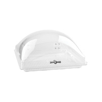 Alkan Zicco Square Dome Clear Cover w Fixed Base 350x350mm
