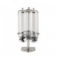 Cereal Dispenser Triple Head Stainless Steel and Acrylic 12 Litre
