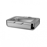 Athena Induction Chafer, Prince, 1/1 Size, Stainless Steel & Glass Lid