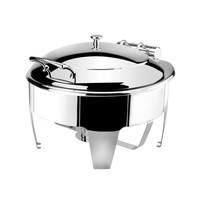Athena Induction Chafer Round 360mm Stainless Steel Lid w Stand