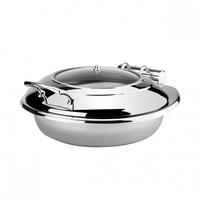 Athena Induction Chafer Round 360mm Stainless Steel & Glass Lid