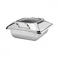 Athena Induction Chafer Rectangular 1/2 Size Stainless Steel & Glass Lid