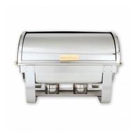 Standard Rectangular Roll Top Chafer Stainless Steel w 1/1 Food Pan
