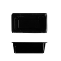 Food Pan Black Polycarbonate 1/3 Size 150mm