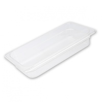 Food Pan Clear Polycarbonate 1/3 GN 100mm Set of 3