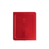 Gastroplast Food Pan Cover Polypropylene Red 1/2 Size