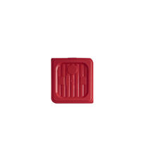 Food Pan Cover Polypropylene Red 1/6 Size