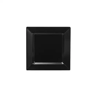 Ryner Melamine Square Platter Black 255mm