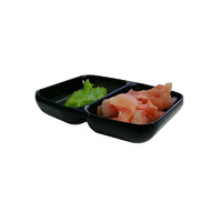 Ryner Melamine Divided Sauce Dish Black 85x70mm