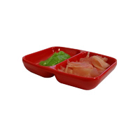 Ryner Melamine Divided Sauce Dish Red 85x70mm