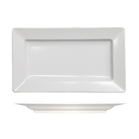 Ryner Melamine Rectangular Wide Rim Platter White 500x270mm