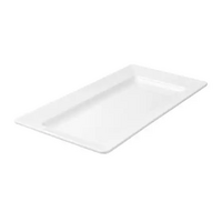 Ryner Melamine Rectangular Wide Rim Platter White 560x322mm