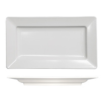 Ryner Melamine Rectangular Wide Rim Platter White 710x405mm