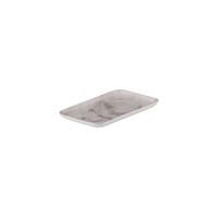 Ryner Melamine White Marble Rectangular Coupe Platter 205x140mm