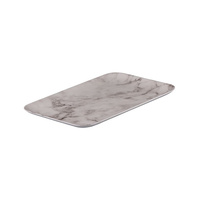 Ryner Melamine White Marble Rectangular Coupe Platter 330x230mm