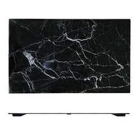 Ryner Melamine Black Marble Rectangular Platter 530x325mm Set of 3