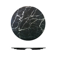 Ryner Melamine Black Marble Round Platter 330mm